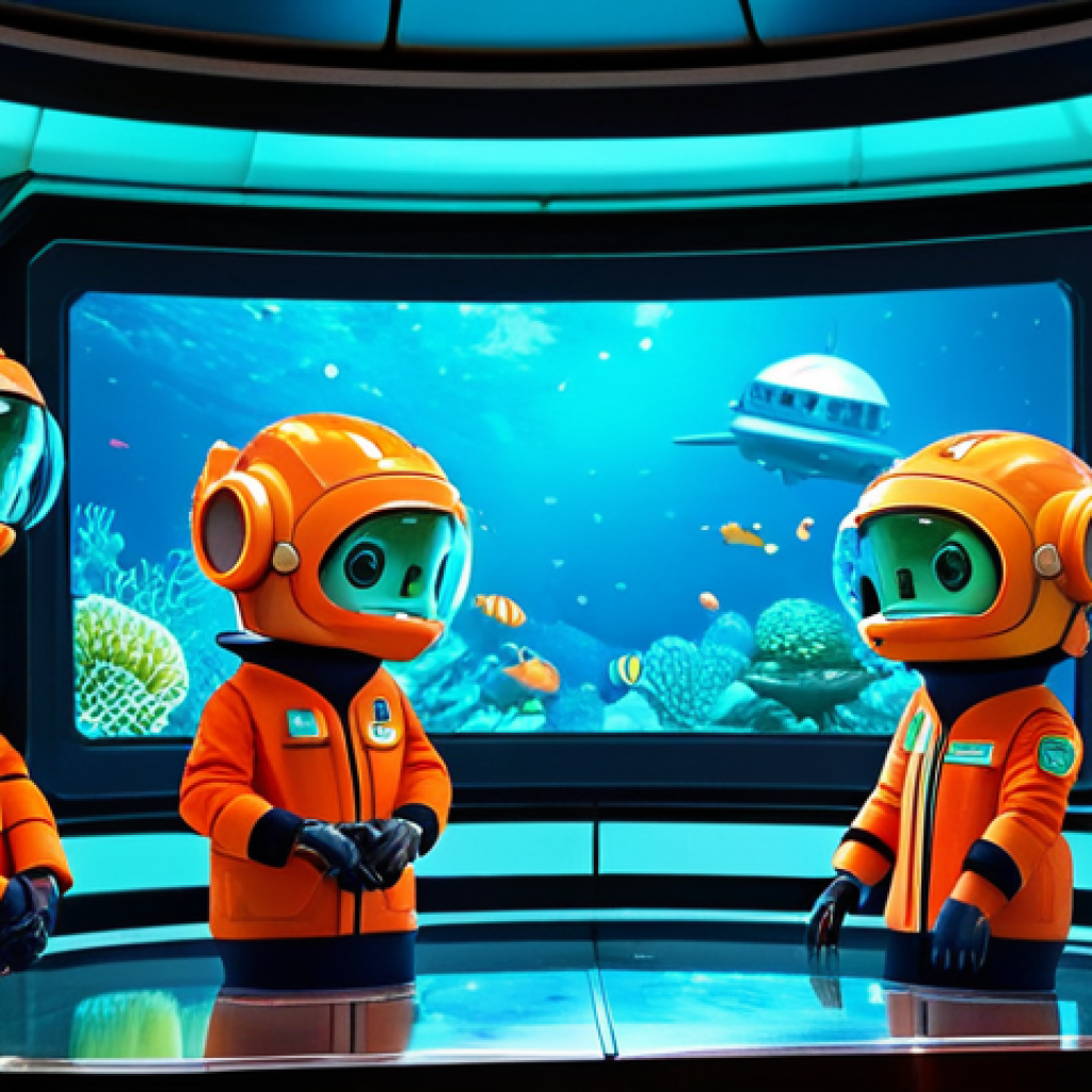 **Prompt:** "The Octonauts team huddled around a holographic display in the Octopod's control room, fully clothed in their uniforms, discussing a rescue plan. Coral reef background visible through the windows. Safe for work, appropriate content, professional, perfect anatomy, natural proportions, well-formed hands, proper finger count, vibrant colors, family-friendly."