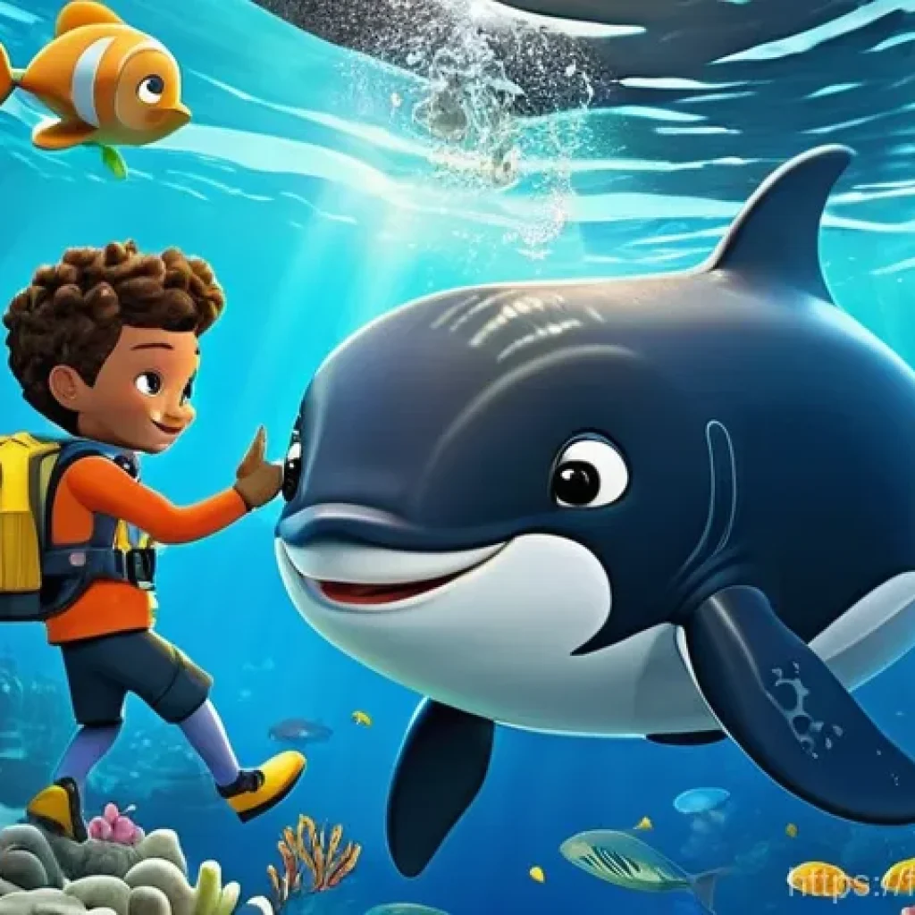 옥토넛 글로벌 인기 요인 - **Octonauts Team on an Underwater Rescue Mission:** A vibrant and action-packed animated illustratio...