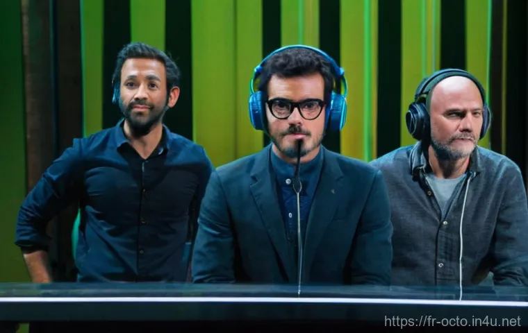 옥토넛 캐릭터 성우의 연기 비결 - **"The Unseen Heroes of the Octopod"**
A group of professional French voice actors, men and wome...