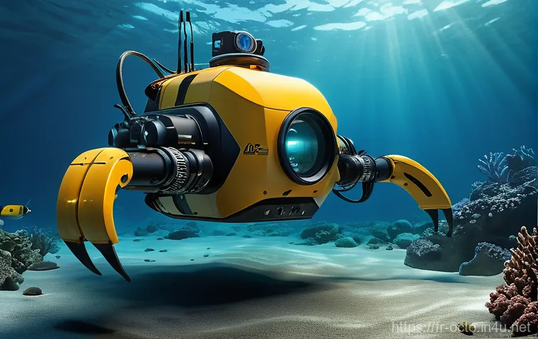 옥토넛 실제 탐험 장비와 비교 - **"Deep-Sea Scientific Exploration Submarine"**
    A highly advanced, sleek, and robust yellow subm...