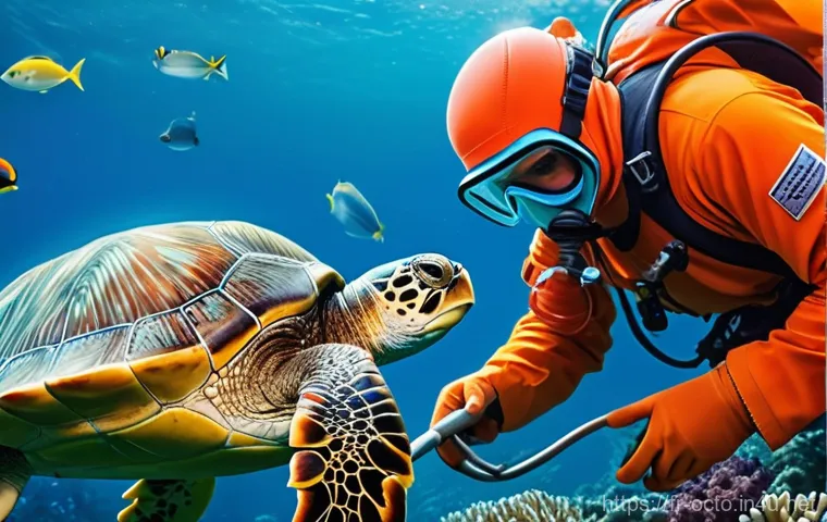 옥토넛과 함께 배우는 해양 생태계 - **Prompt:** A vibrant underwater scene depicting Professor Inkling and Shellington exploring a lush,...