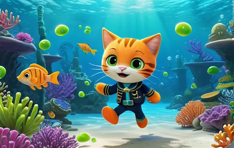 옥토넛 퀘이지의 유머 코드 분석 - **Prompt 1: Kwazii's Energetic Mishap**
"An energetic Kwazii, the orange cat-pirate from the Oct...