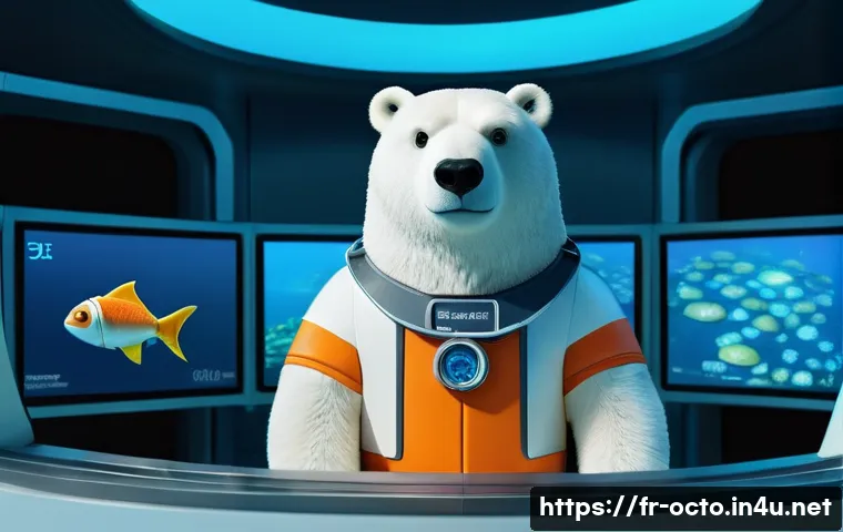 옥토넛 바나클스 대장의 명장면 - **Prompt 1: Captain Barnacles at the Octopod Helm**
"Captain Barnacles, a stoic and intelligent ...