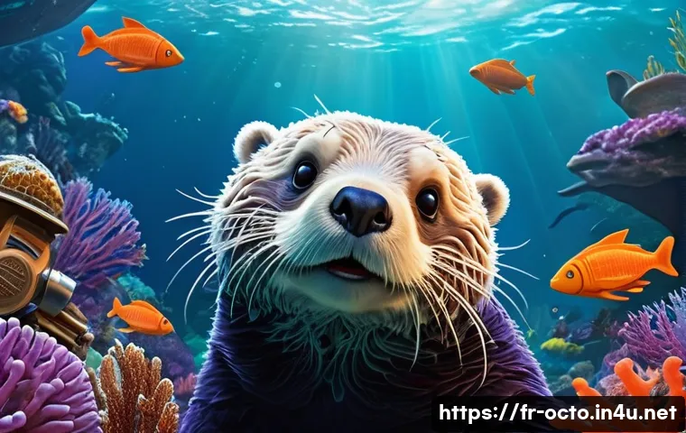 옥토넛 인기 에피소드 재해석 - **Prompt 1: Marine Biodiversity Discovery**
"A vibrant, richly detailed underwater scene depicti...